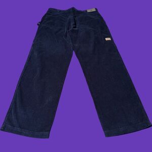 Chaps Ralph Lauren Corduroy Pants Mens 36x32 Black Baggy Relaxed